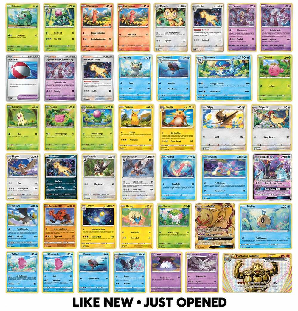 Pokémon TCG 37-Card Lot Lunala GX Secret Rare Toxapex GX Machamp BREAK